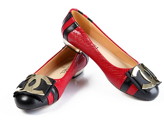 CHANEL Shallow mouth flat shoes Women--093